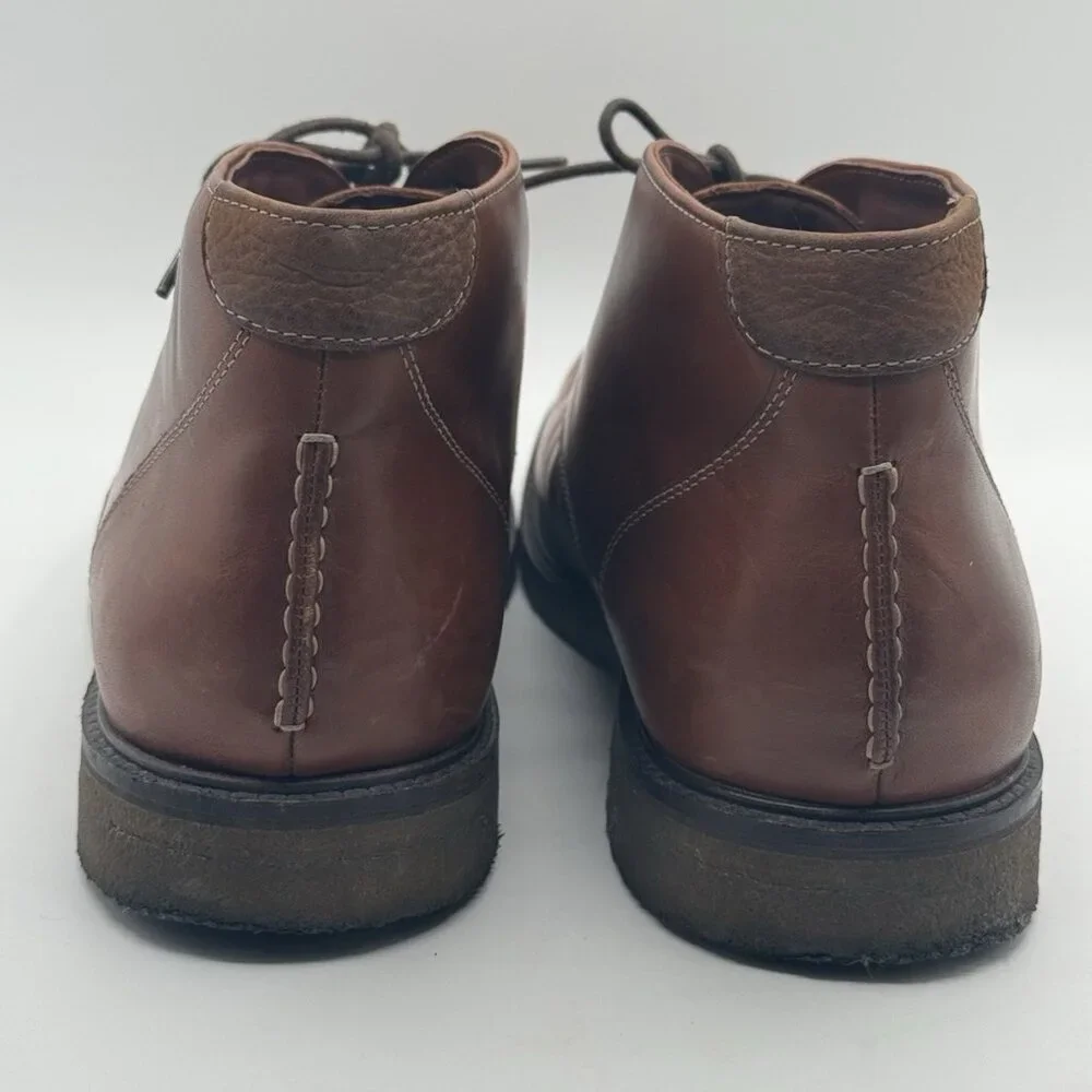 Johnston & Murphy Mens 13 M Copeland Brown Leather Chukka Booties 25-2022 - Picture 3 of 16
